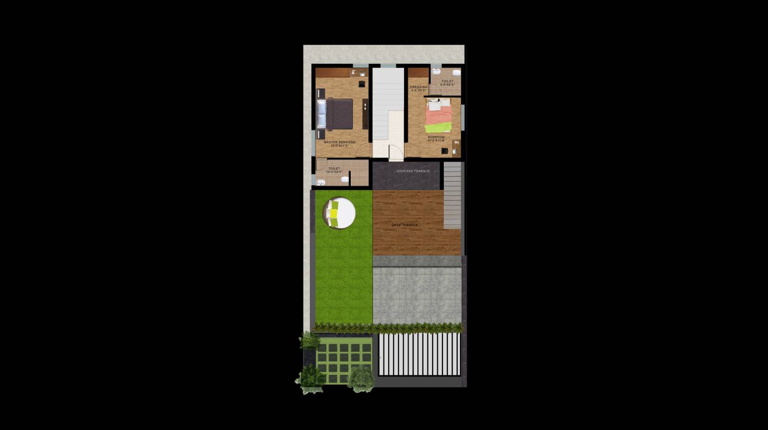 3 BHK Ground Floor Plan